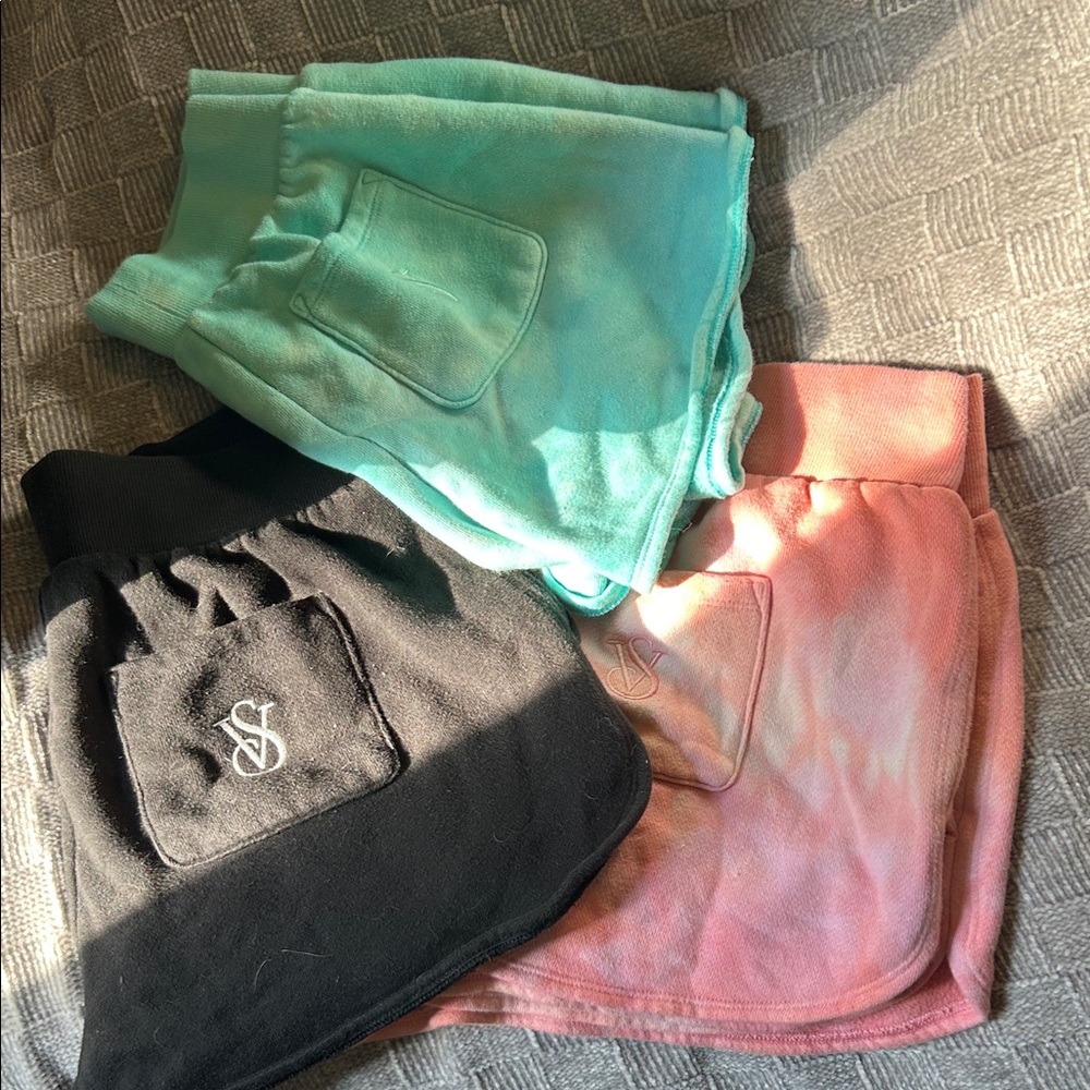 Victoria's Secret Women's Shorts - Black, Pink, Mint